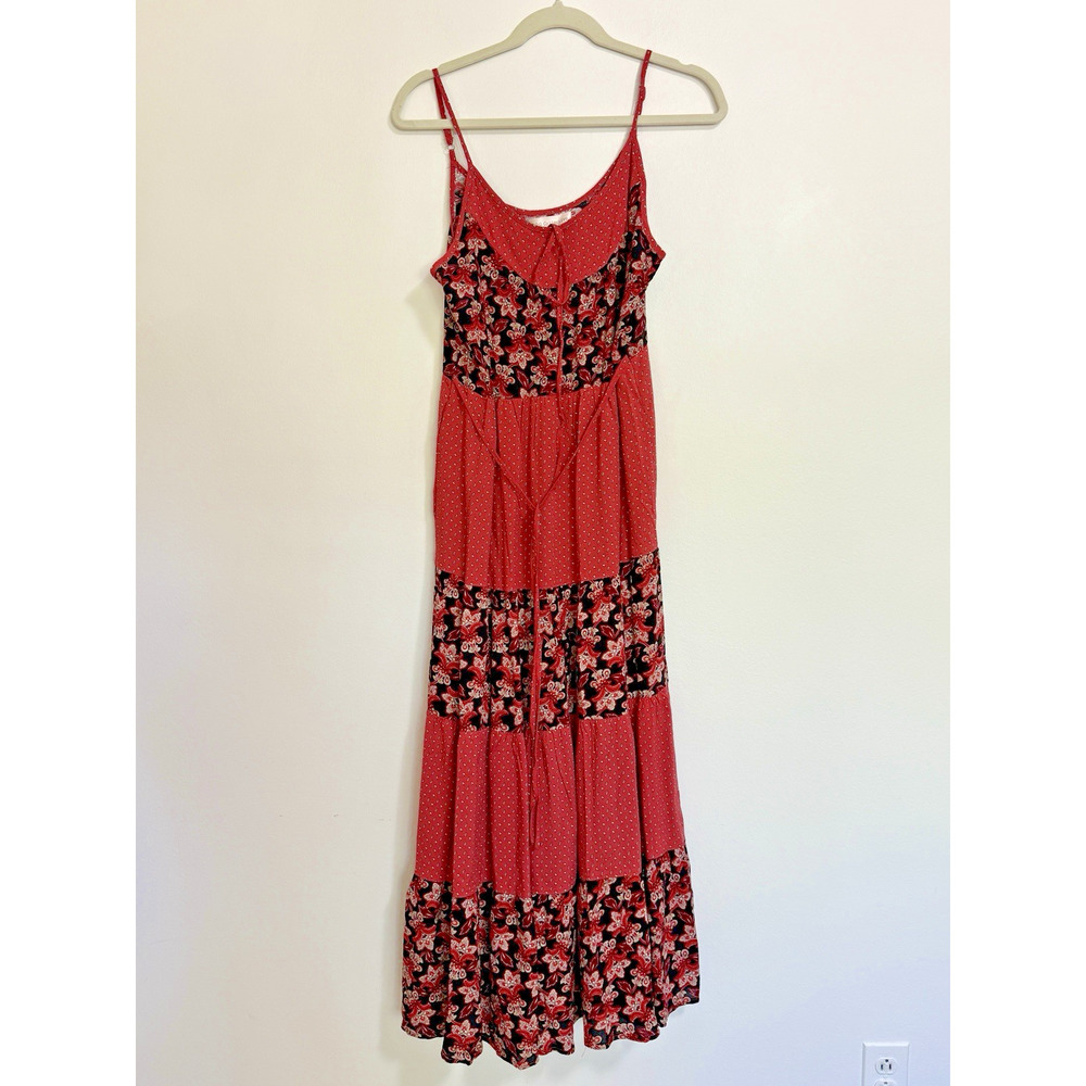 BOG Collective womens‎ Maxi dress color red sleeves size M